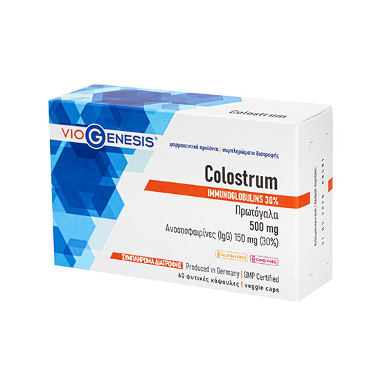 VIOGENESIS COLOSTRUM 500MG 30% IgG 60CAPS
