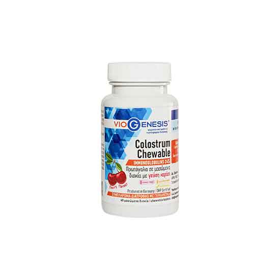 VIOGENESIS COLOSTRUM CHEWABLE CHERRY 60 CHEWABLE TABS