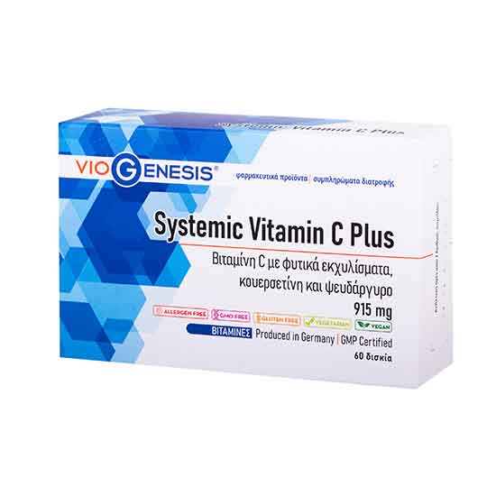 VIOGENESIS SYSTEMIC VITAMIN C PLUS 915MG 60TABS