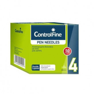 Controlfine Pen Needles Βελόνες Ινσουλίνης 4mmx32g 50Τεμ