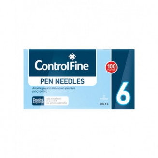 Controlfine Pen Needles Βελόνες Ινσουλίνης 6mmx31g 100Τεμ
