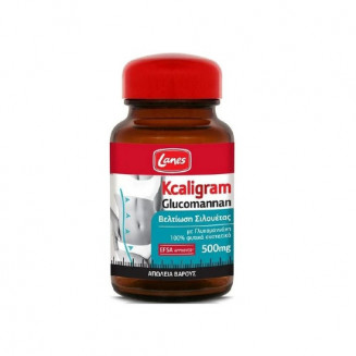 Lanes Kcaligram Glucomannan Συμπλήρωμα Διατροφής Για Βελτίωση Σιλουέτας 60 Κάψουλες