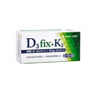 D3Fix + K2 4000 IU Βιταμίνη D 60 Δισκία