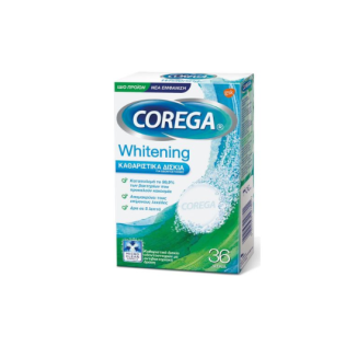 Corega ΅Whitening Δισκια Καθαρισμού Τεχνητής Οδοντοστοιχίας 36Τεμ