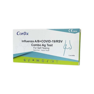 Cordx Self Test 4πλο  Covid-19 -Flu A/B -RSV